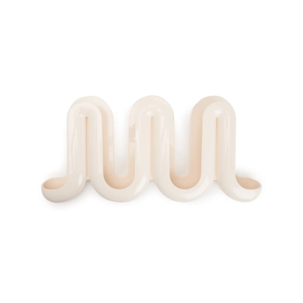 Heller Swell wall catchall in cream mounted on entryway wall