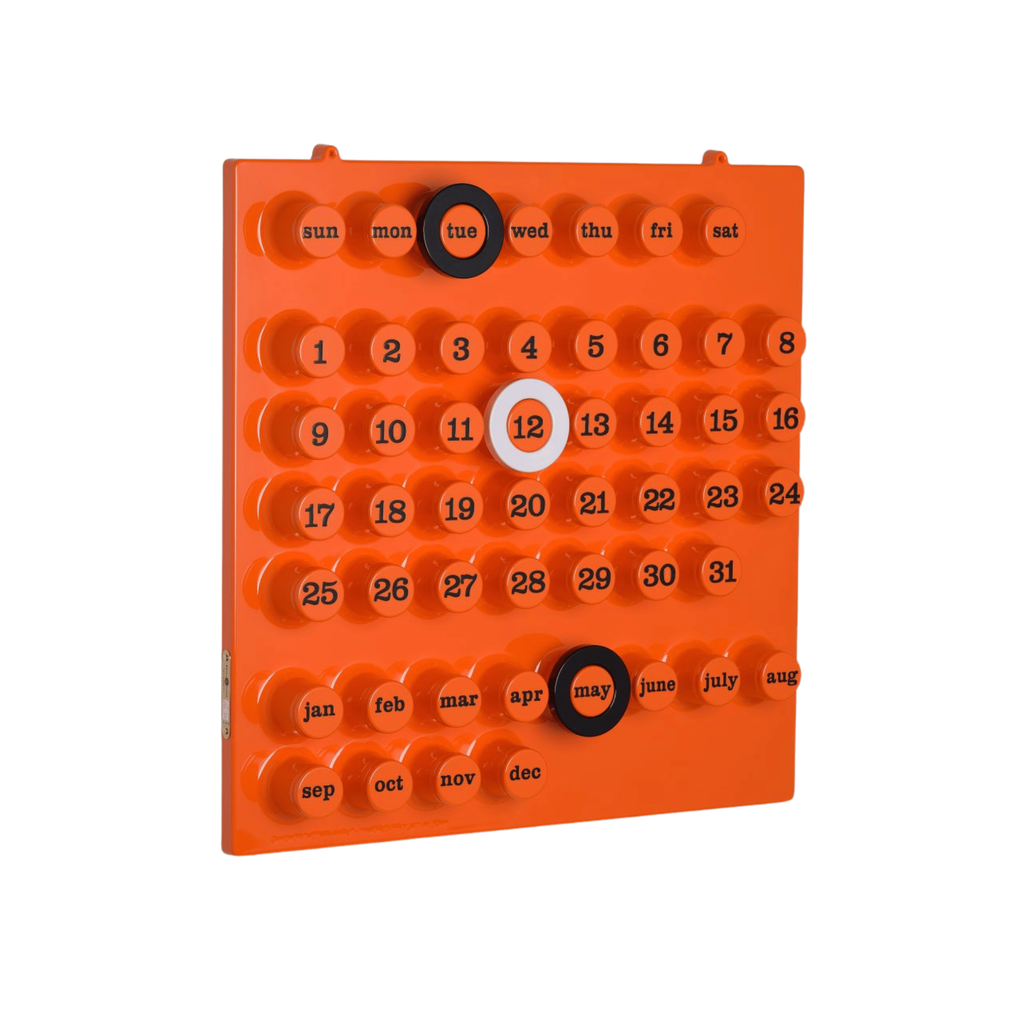 カレンダー・スケジュール Ring a Date Perpetual Wall Calendar Ring-a-Date Calendar by Giorgio Della Beffa – Orange – I❤️DESIGN