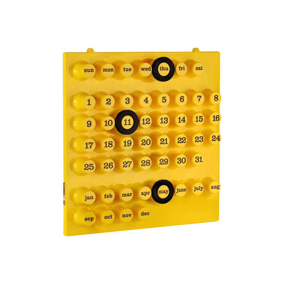 Ring-a-Date perpetual calendar in yellow by Giorgio Della Beffa