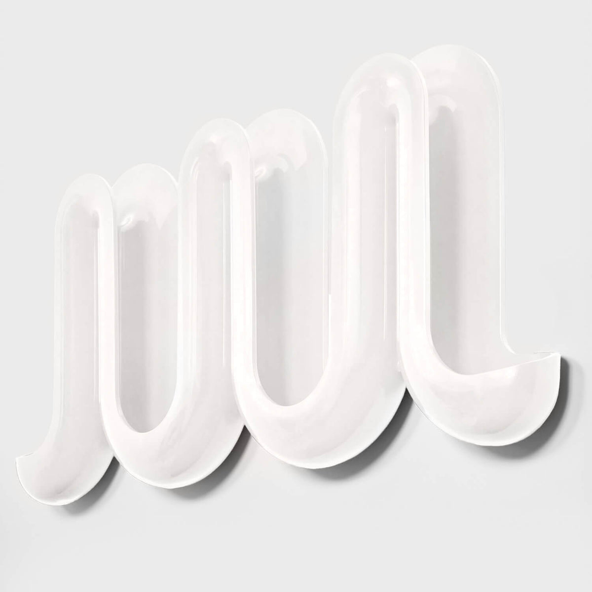 Heller Swell Wall Coat Rack & Catchall by Anna Dawson – White