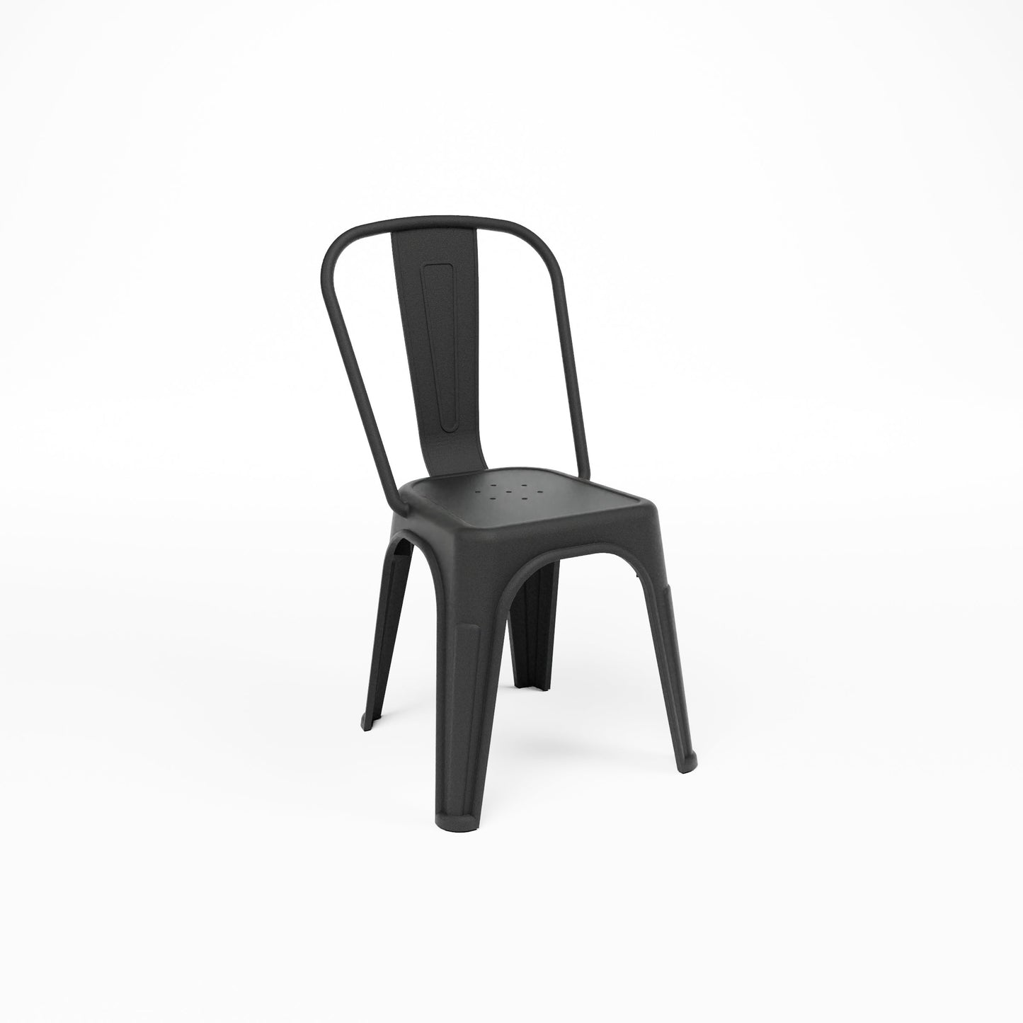 Flexfurn Tolix Style stack chair in black