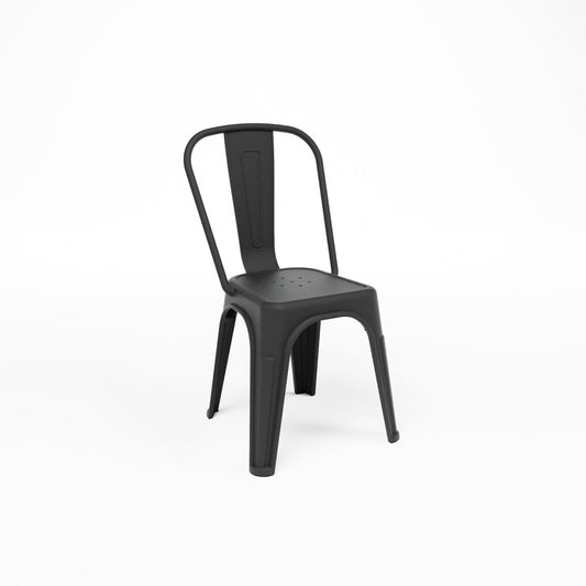 Flexfurn Tolix Style stack chair in black