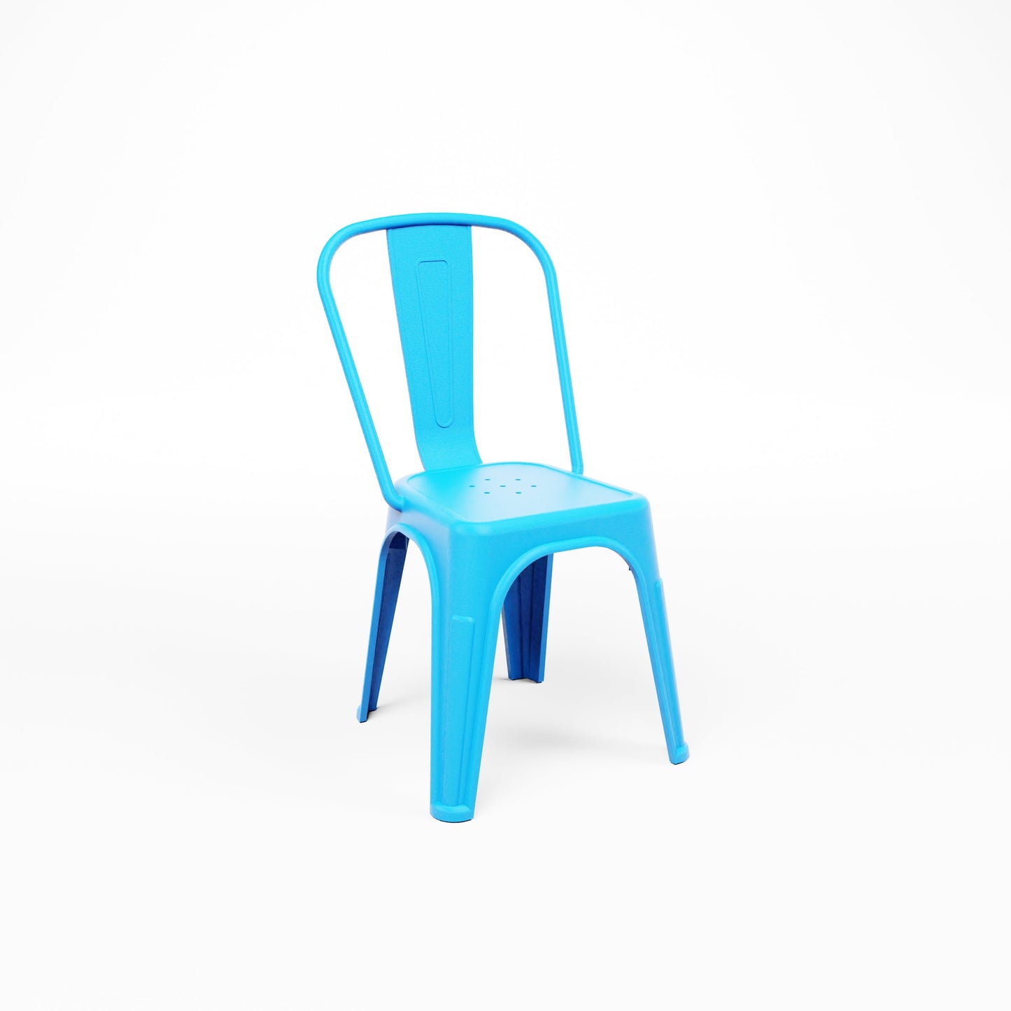 Flexfurn Tolix Style stack chair in blue