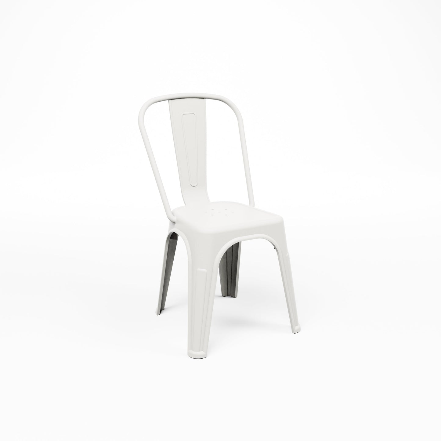 Flexfurn Tolix Style stack chair in white